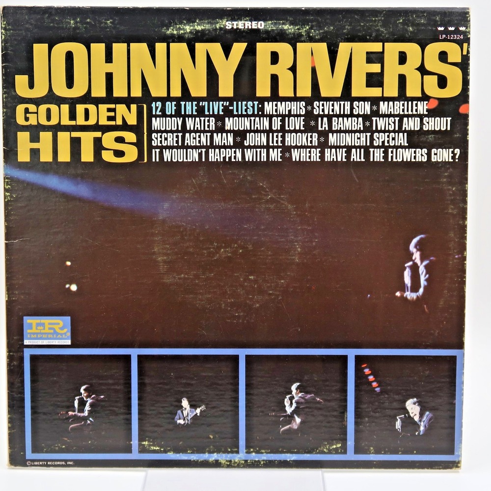 Johnny Rivers' Golden Hits Vintage Vinyl LP 1968 Imperial Record LP-12324